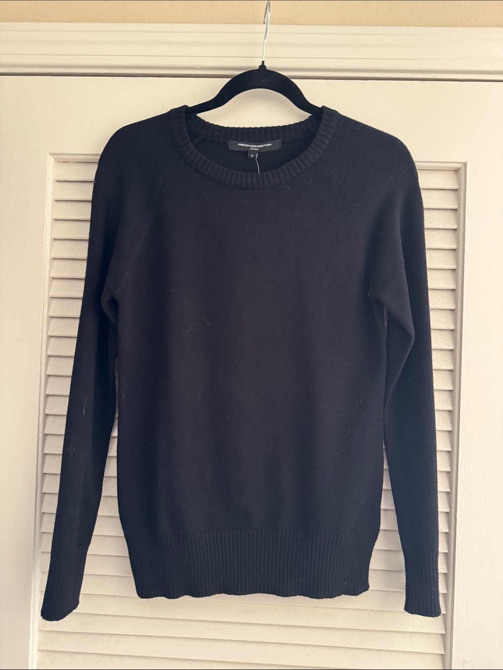 NWT French Connection Black Crewneck Sweater